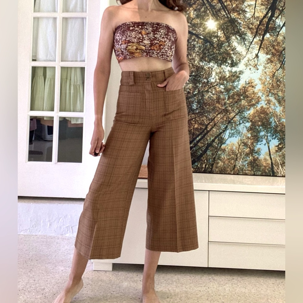Forever 21 Houndstooth Plaid Women's Culottes NWOT